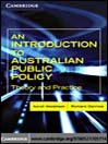 An Introduction to Australian Public Policy (eBook): Theory and Practice